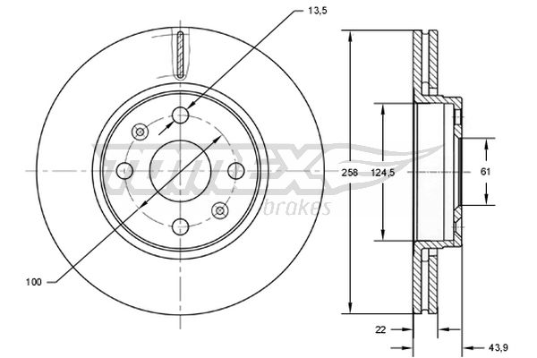 Brzdový kotúč TOMEX Brakes